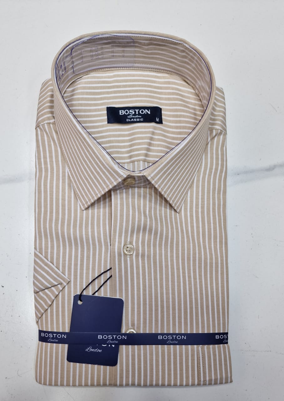 Chemise Boston a rayure demi manche