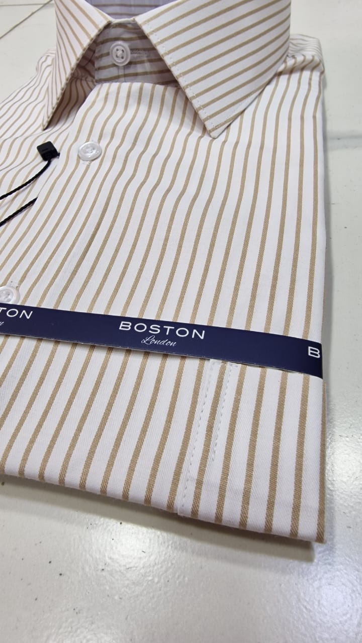 Chemise Boston a rayure demi manche