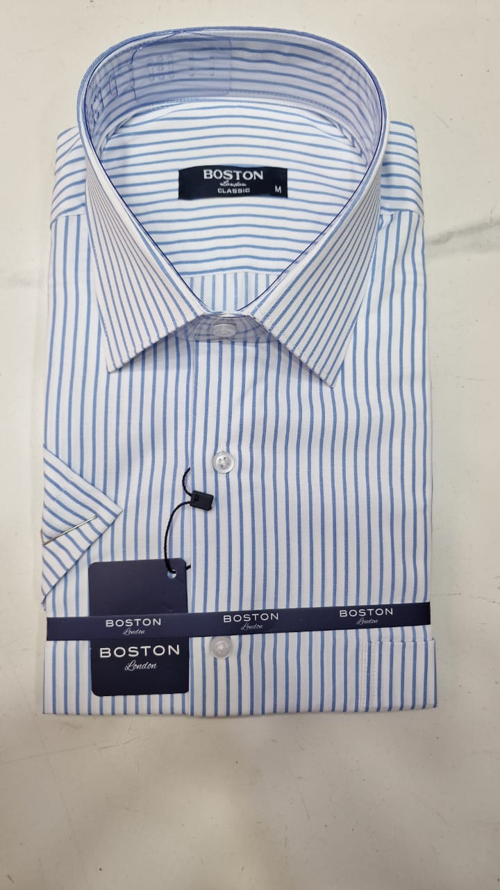 Chemise Boston a rayure demi manche