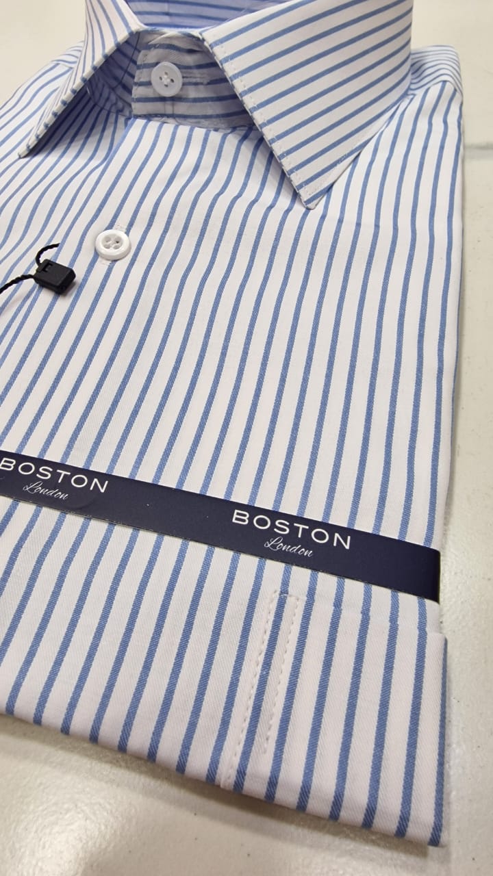 Chemise Boston a rayure demi manche